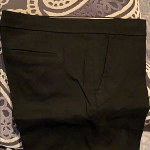 Ellie Tahari black linen straight leg pants